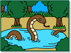 福崎の大池に住む大蛇