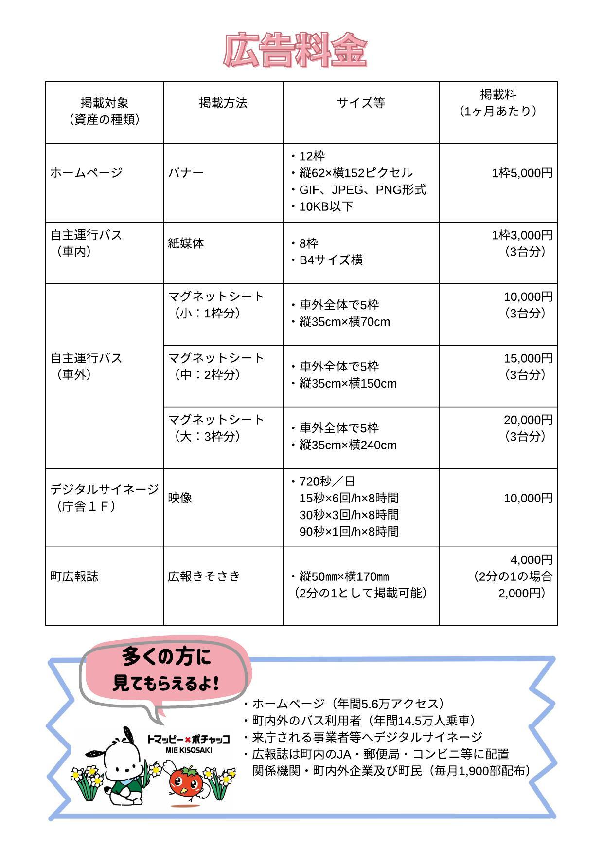 広告募集チラシ裏